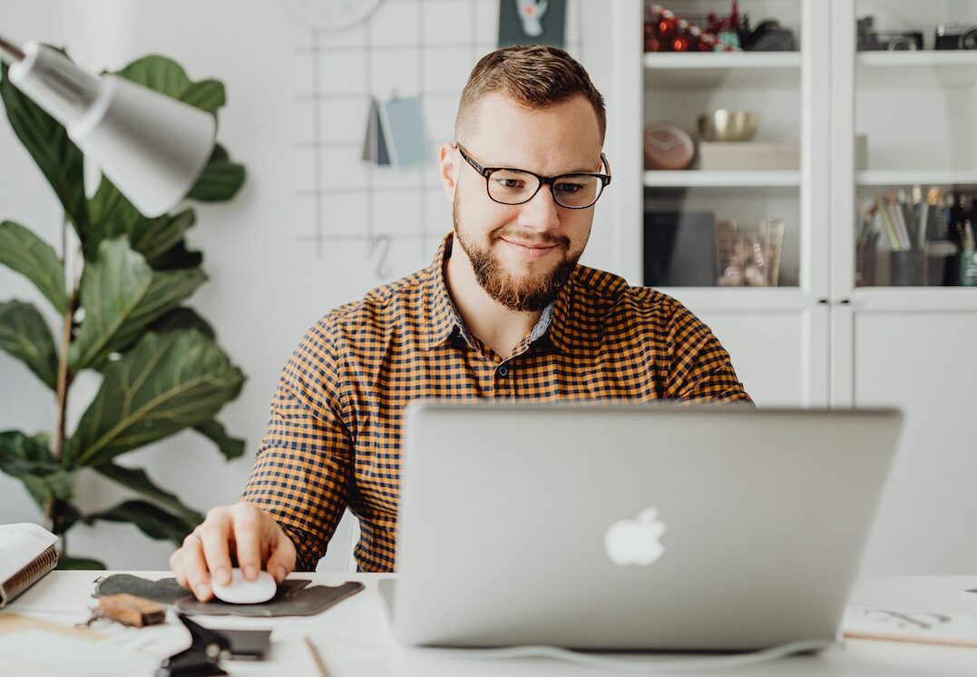 Man Using Macbook